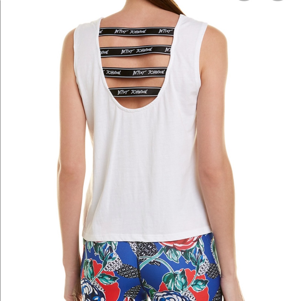 [Betsey Johnson] NWT logo band tank white
